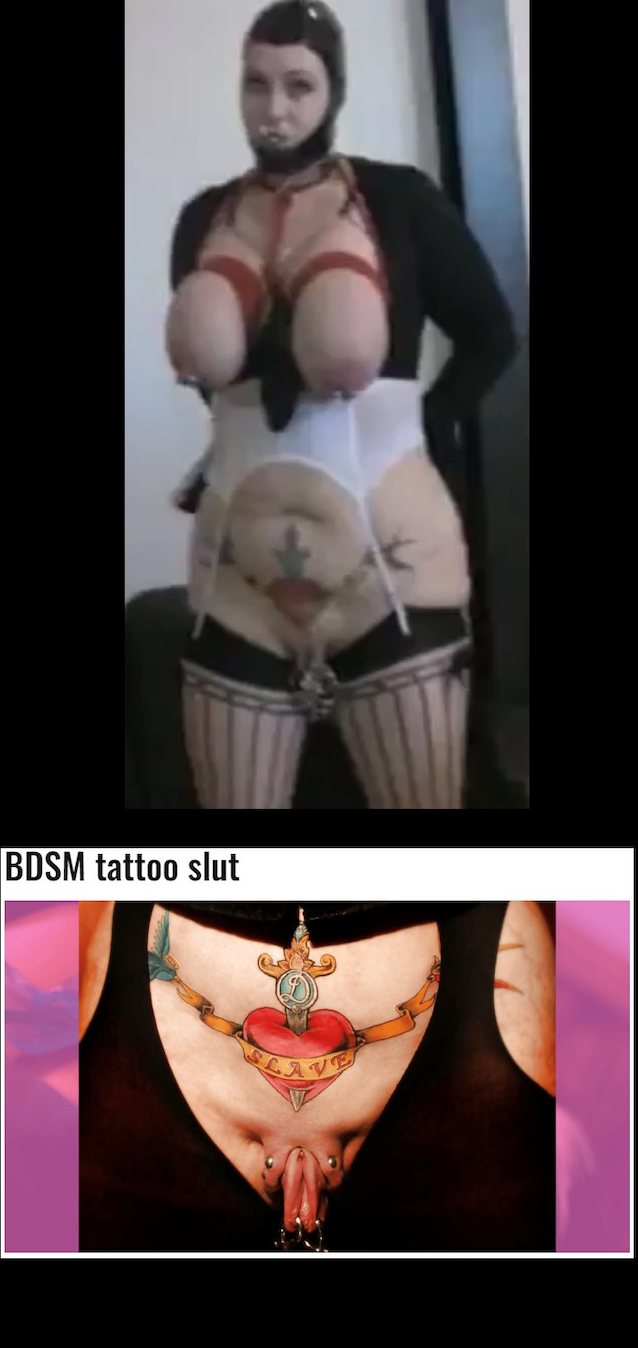 massive, tits, tattoo, slave, bdsm