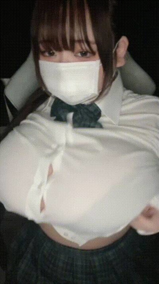 asian, big boobs, schoolgirl, school, uniform