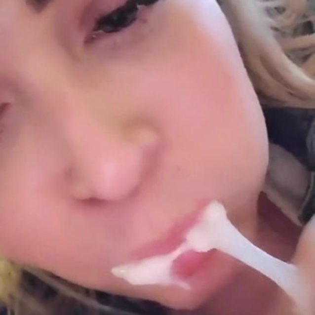 blowjob, swallow, blonde, whitegirl, cum