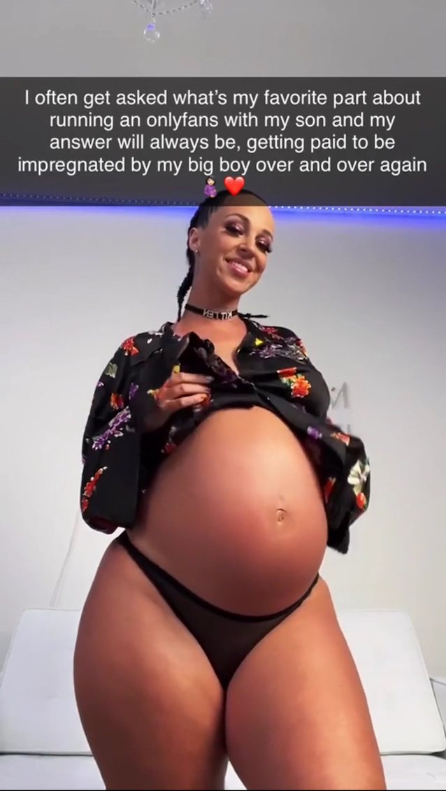 jada stevens, pregnant, robe, belly, kitten collar