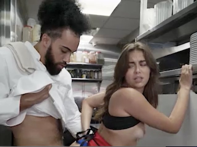 kitchen, blowjob, waitress, mofos