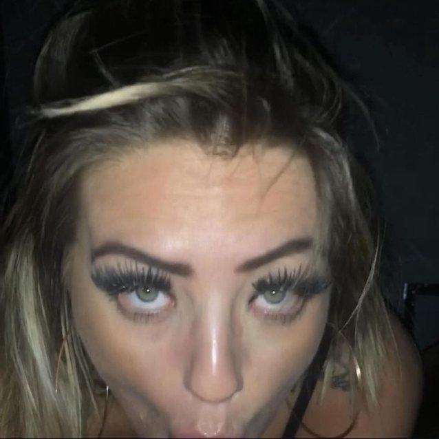 blowjob, blonde, earrings