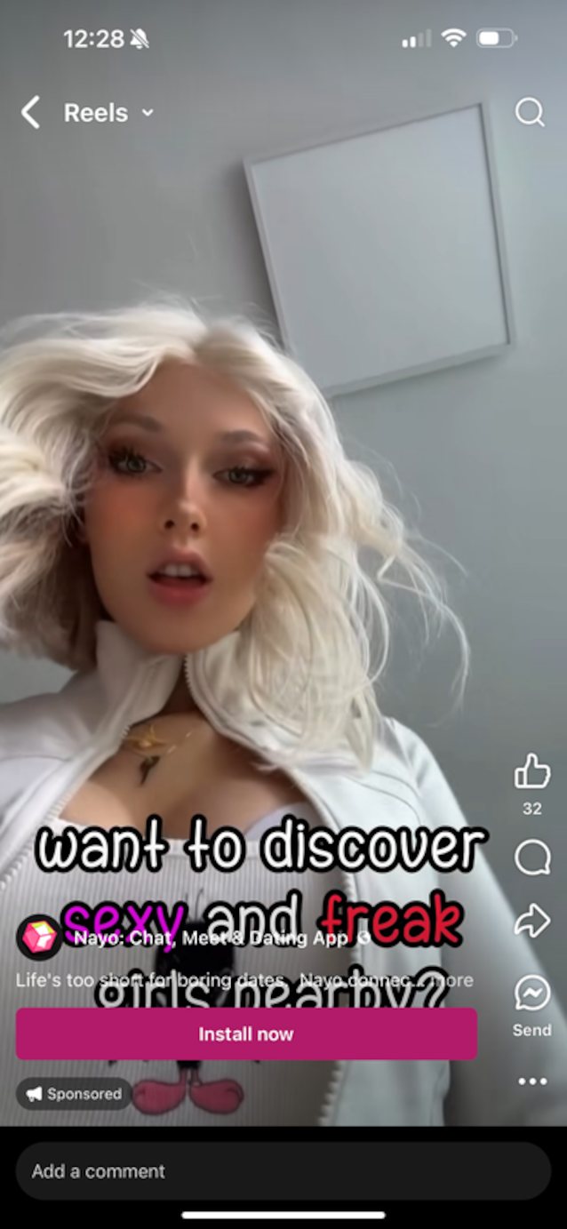 big tits, busty, silver hair, riding, porn ad