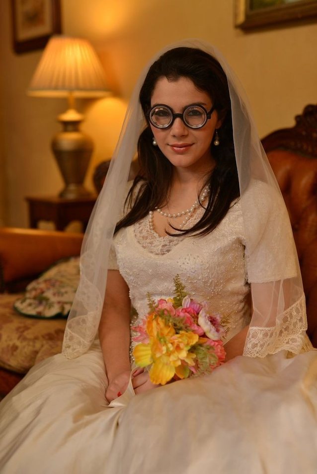 valentina nappi, bride, nerd, specs