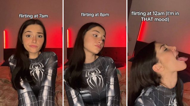 tiktok brunette spidergirl