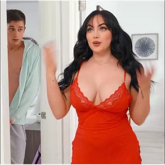 brazzers, red dress, pussy pump, porn ad