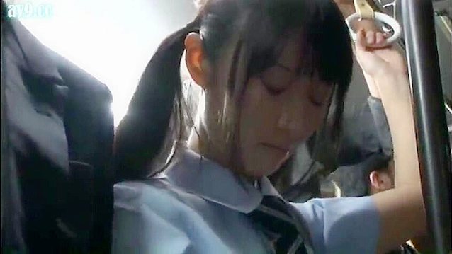 schoolgirl, twintail, molester, bus, japan