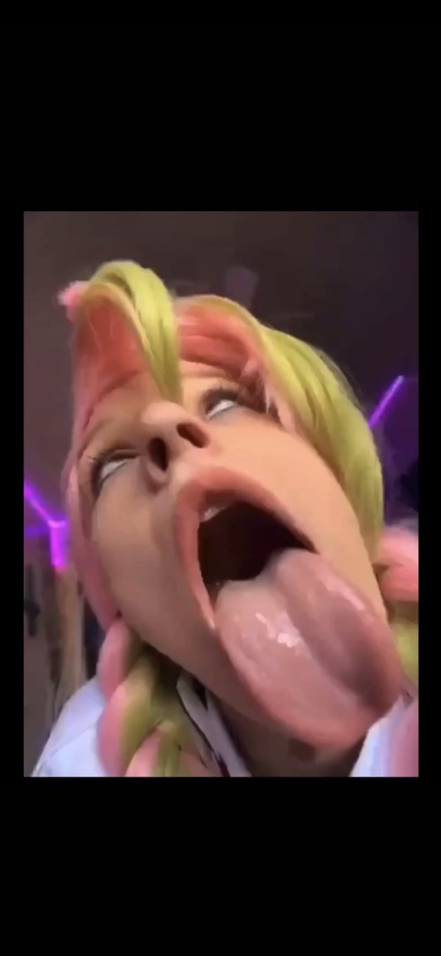 egirl, ahegao, mitsuri, cosplay, green