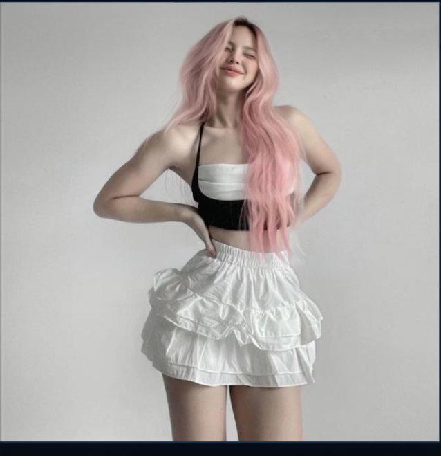 cute, hot, pink hair, thighs, asian