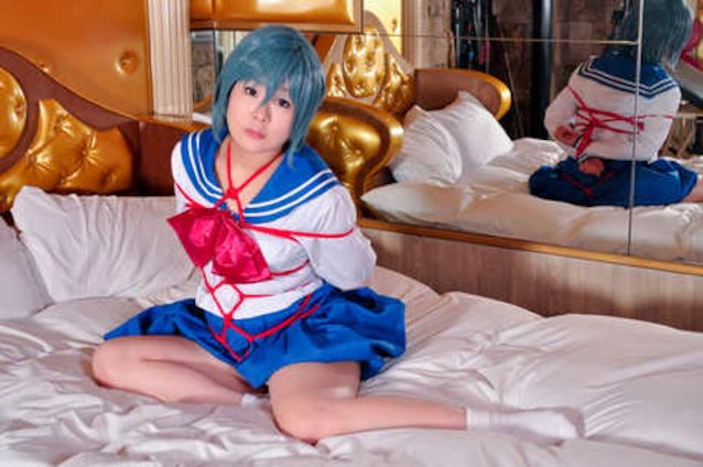 cosplay, sailor mercury, bdsm, asian