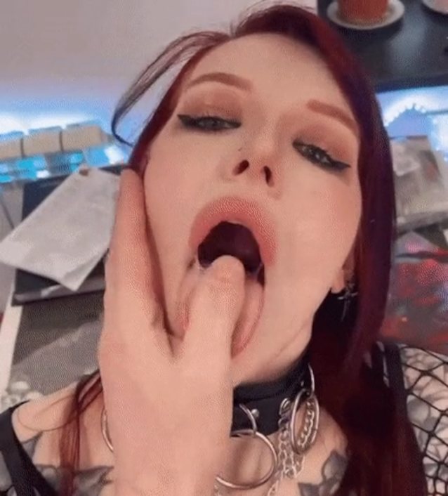 red hair, ahegao, blowjob