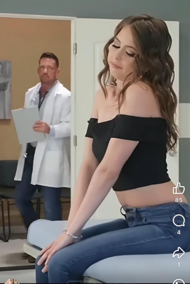 doctor, brunette, reels, facebook, brazzers