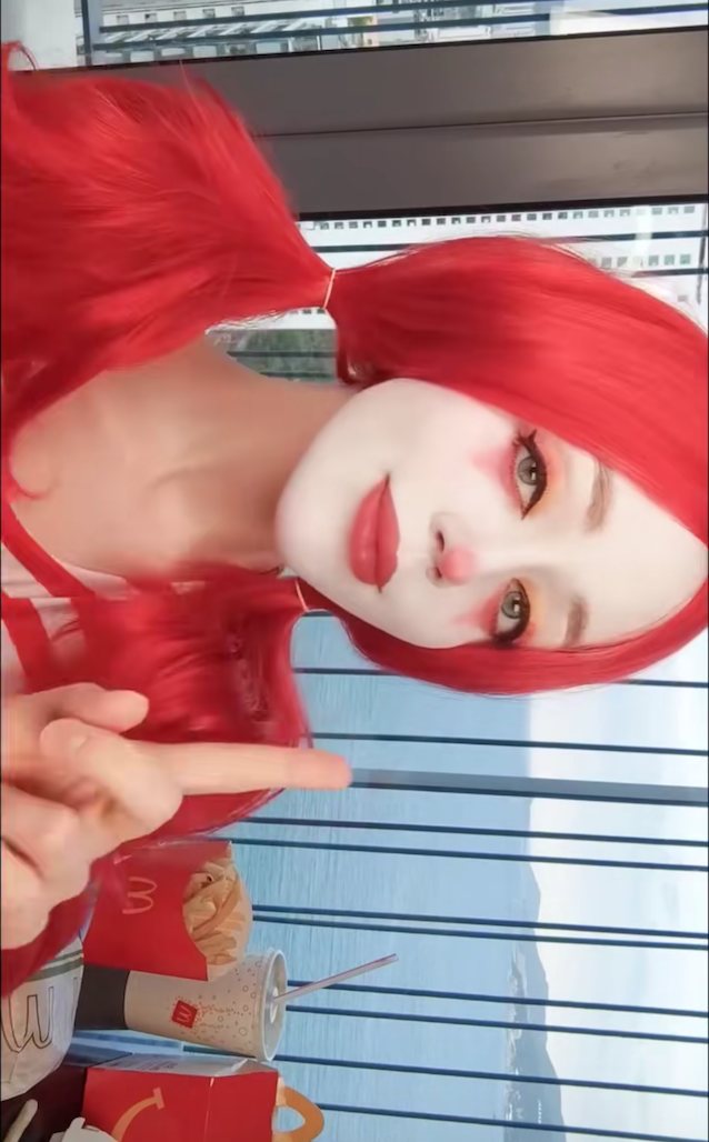 redhead, tiktok, mcdonalds, cosplay, cute