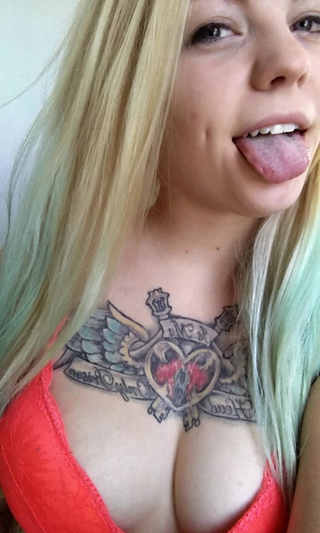 tattooed, brunette, camgirl, gone wild, blonde