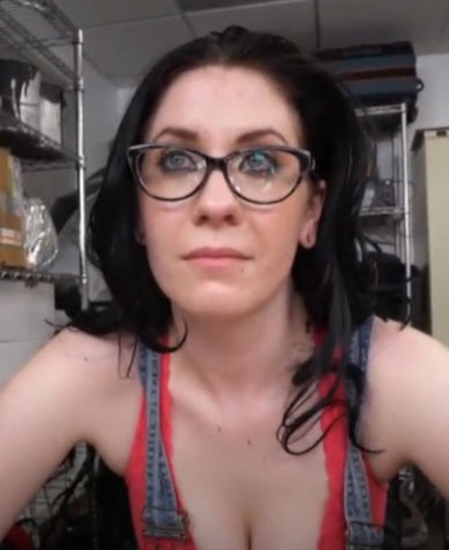 glasses milf brunette