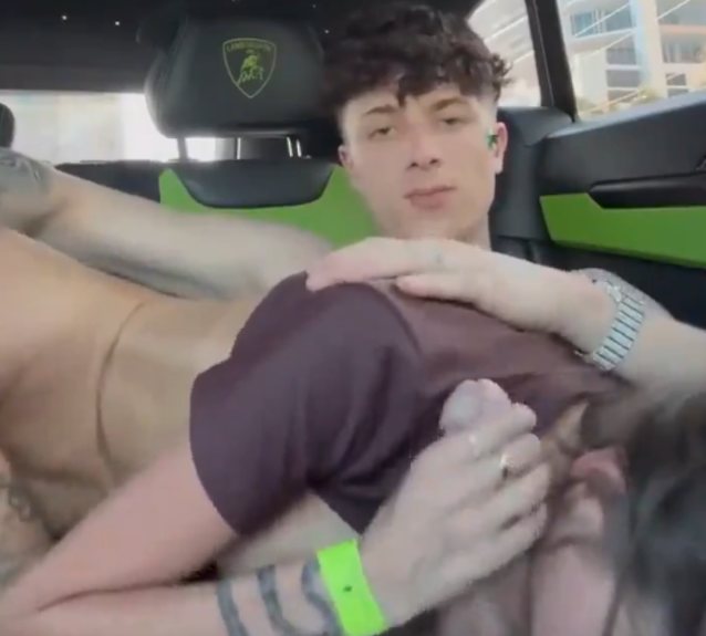 blowjob, car, lamborghini, tattooed, teen