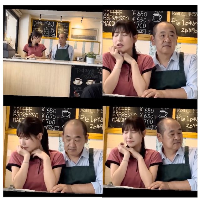 asian, jav, cafe, restaurant, old man