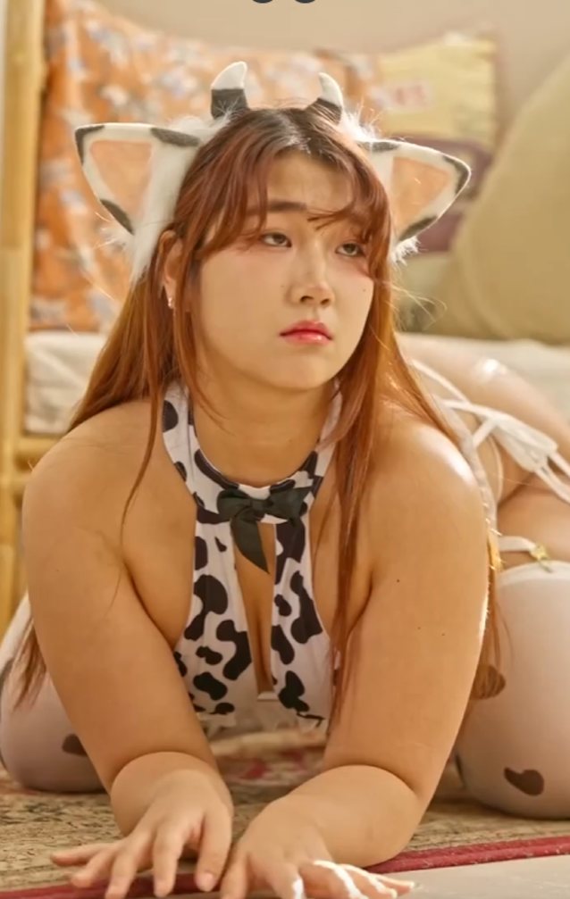 asian cow dress thick