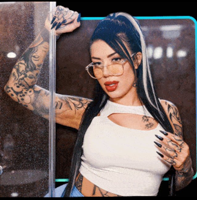 tattoo black hair glasses