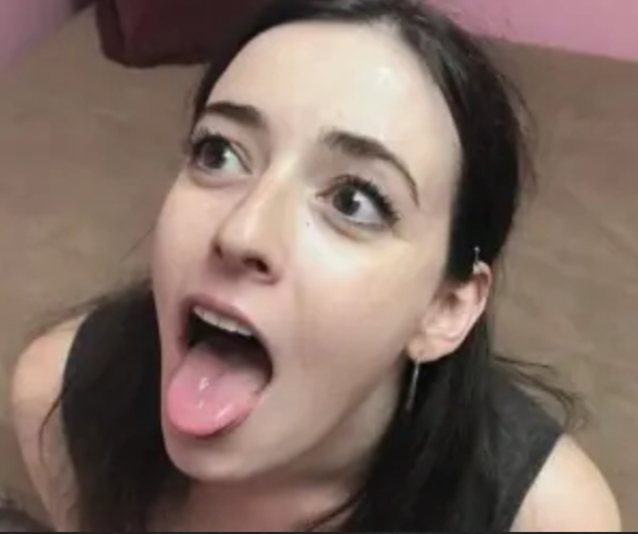 tongue, white girl, receiving, black hair