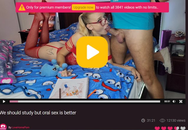 lovehomeporn, glasses, blonde, study, oral sex