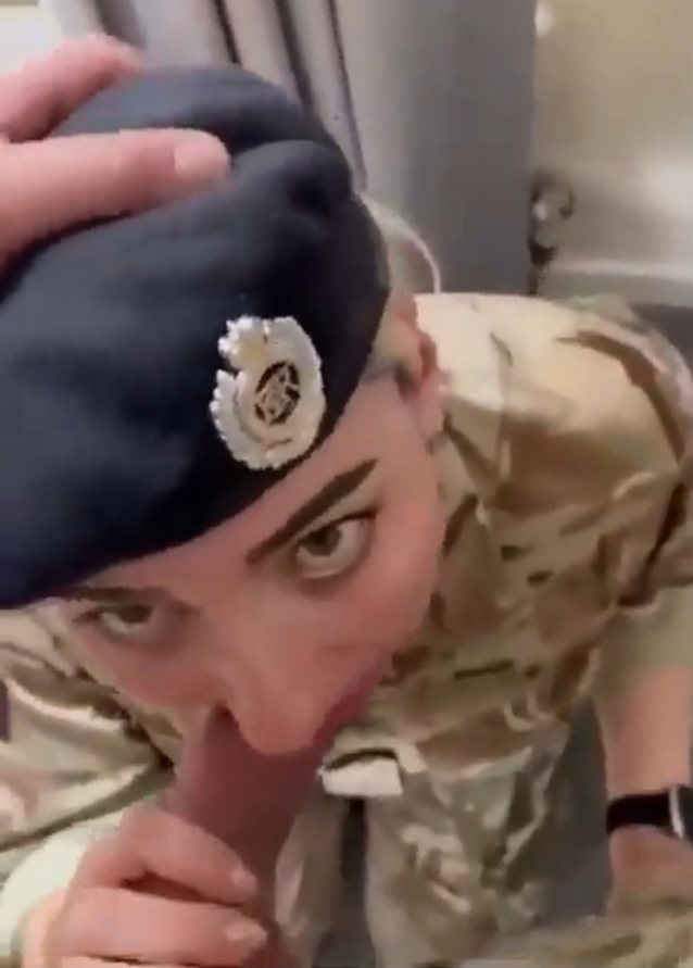 blonde, military, sex, blowjob