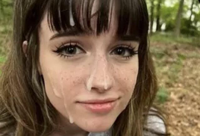 brown hair, cumshot, freckles, outdoor