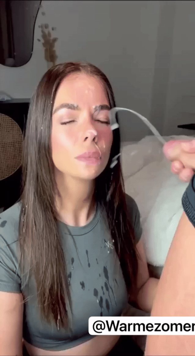 cumshot facial gagging