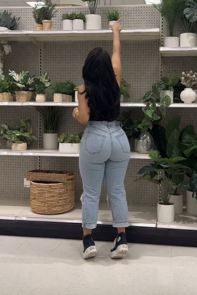 jeans, big ass, slut, brunette, redhead