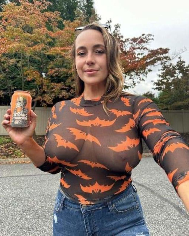 big tits, bat, pumpkin, busty, halloween