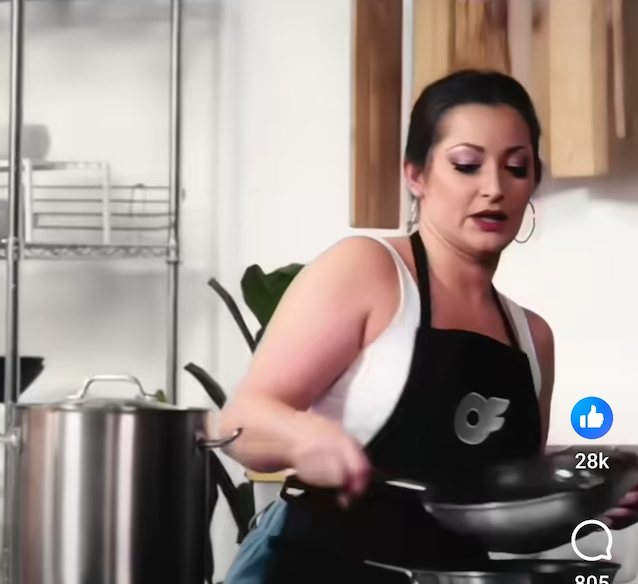 dani daniels, hot, cooking