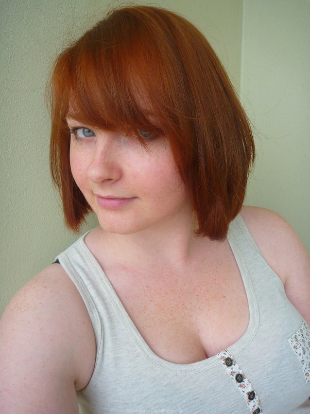 cute, busty, redhead, brunette, freckles