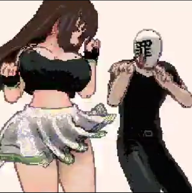 fight, hentai, skirt, animated