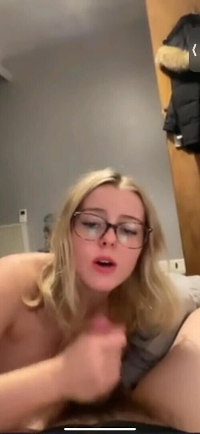 blonde, handjob, blowjob, amateur, glasses