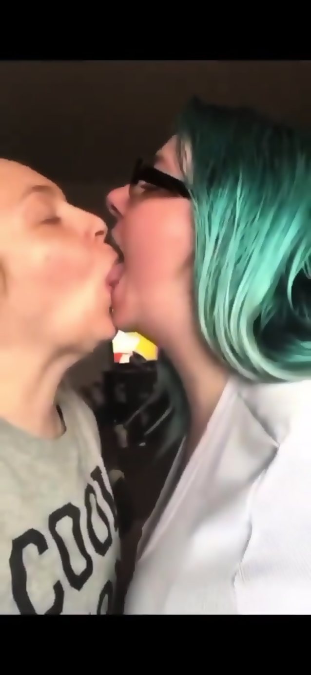 glasses, long tongue, kissing, tongue sucking