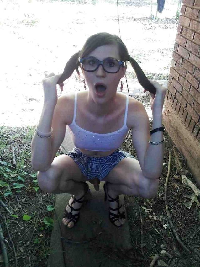 sissy, glasses, public, amateur, cute