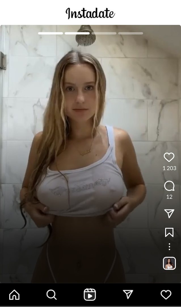 big tits, blonde, teasing, shower, grey top