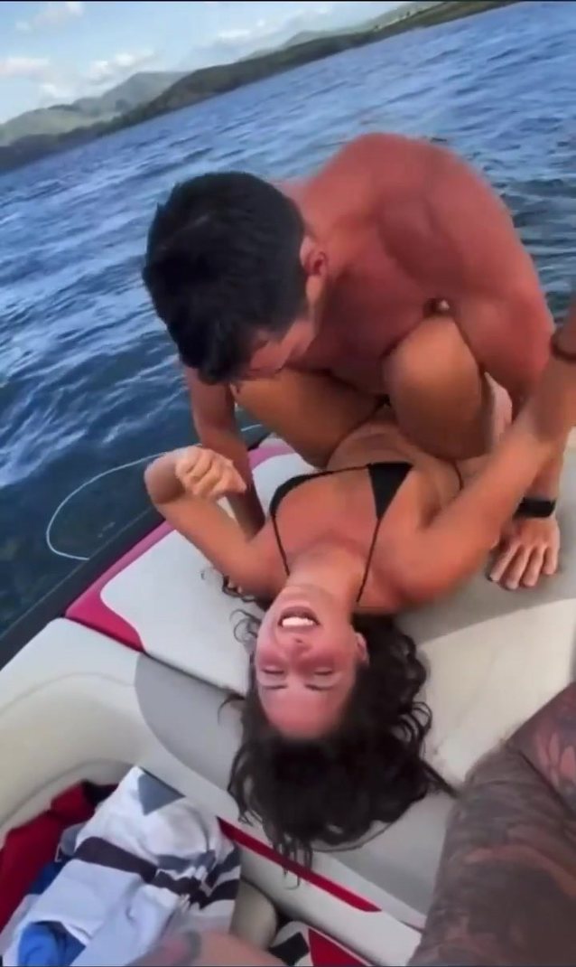 fuck, boat, fall, water, brunette