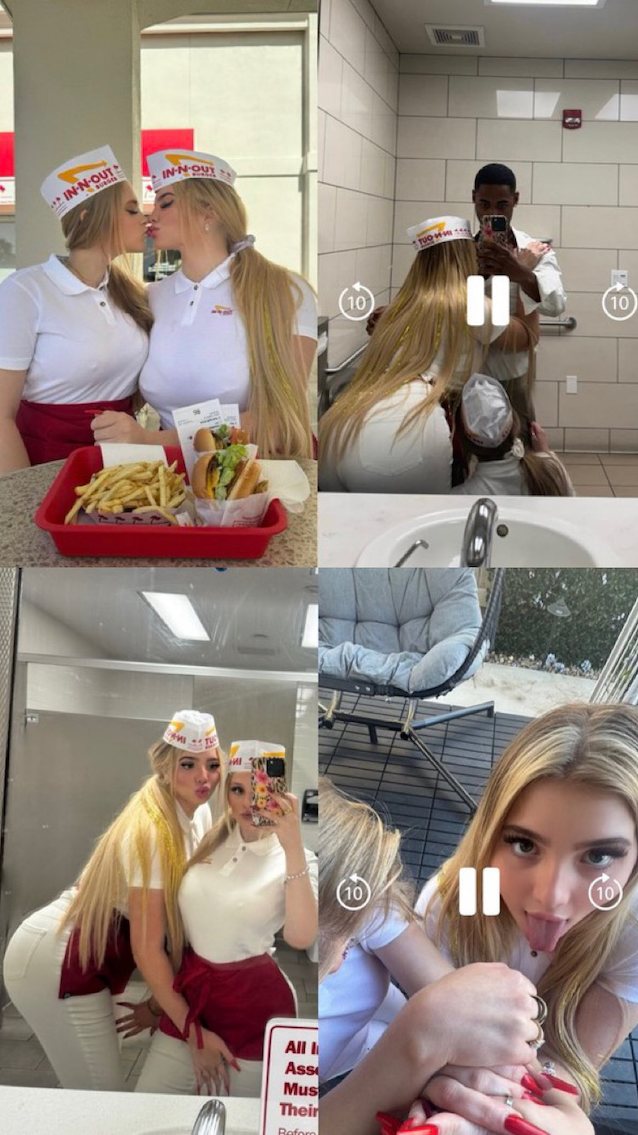 burger, threesome, costume, in and out, food porn