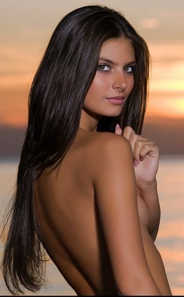 brunette, beauty, beach