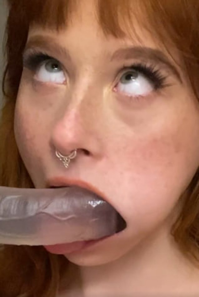 amateur, dildo, blowjob, ahegao, sucking