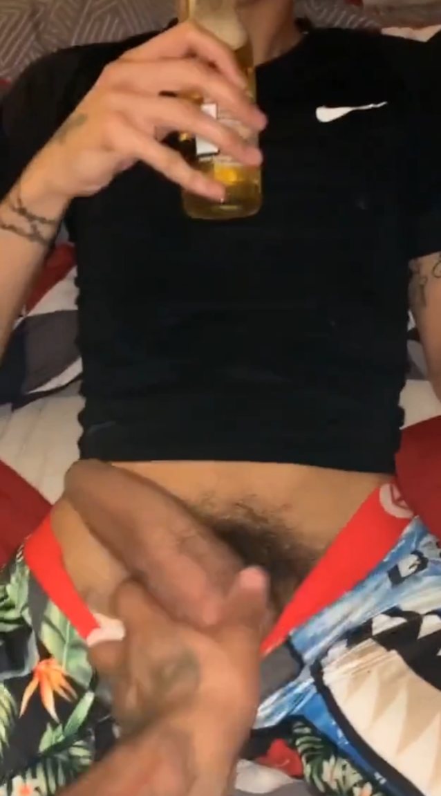 thick cock, drinking, alcohol, drunk, latino