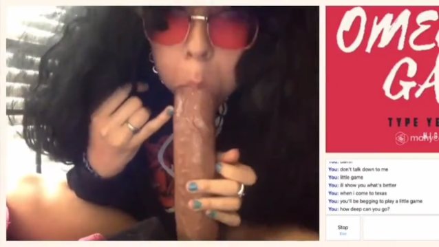 omegle, dildo, amateur, glasses, blowjob