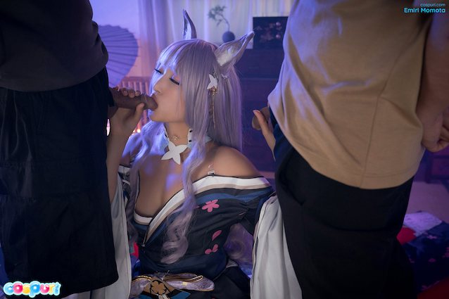 cosplay, keqing, blowjob, big boobs, japanese