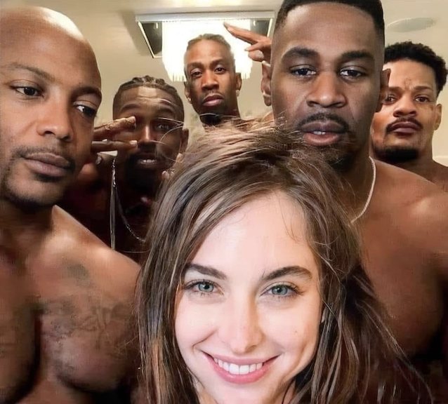 beauty blacked gangbang