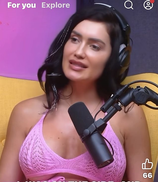 brunette, boobs, big boobs, interview