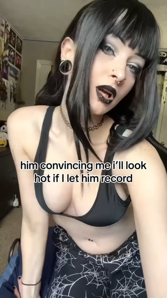 teen, amateur, goth, solo, piercings