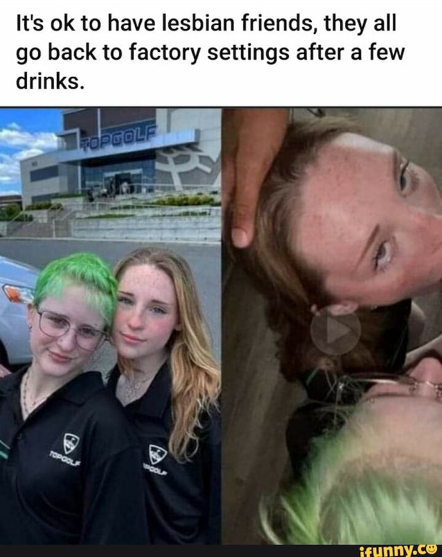 glasses, green hair, lesbians, blowjob, meme