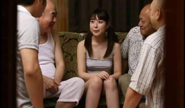 jav, japanese, asian, gang bang, 4 men