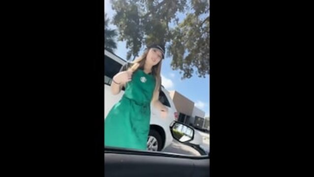 teen, blowjob, oral, starbucks, public